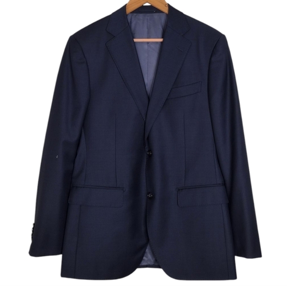 Suitsupply Napoli Wool Blue Classic Slim Fit Sport Coat Blazer Jacket Sz 38R - Picture 1 of 16